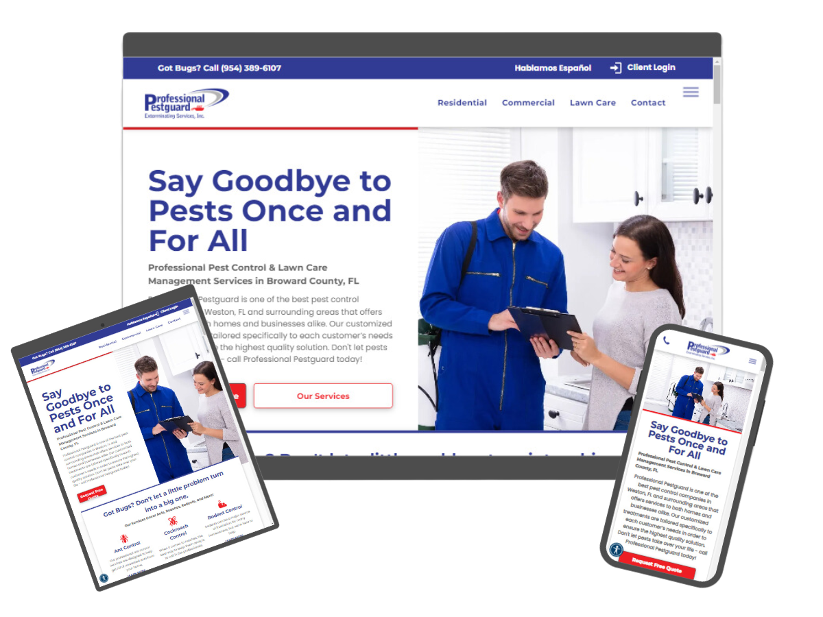 The Business Theory Pest Control Website Design