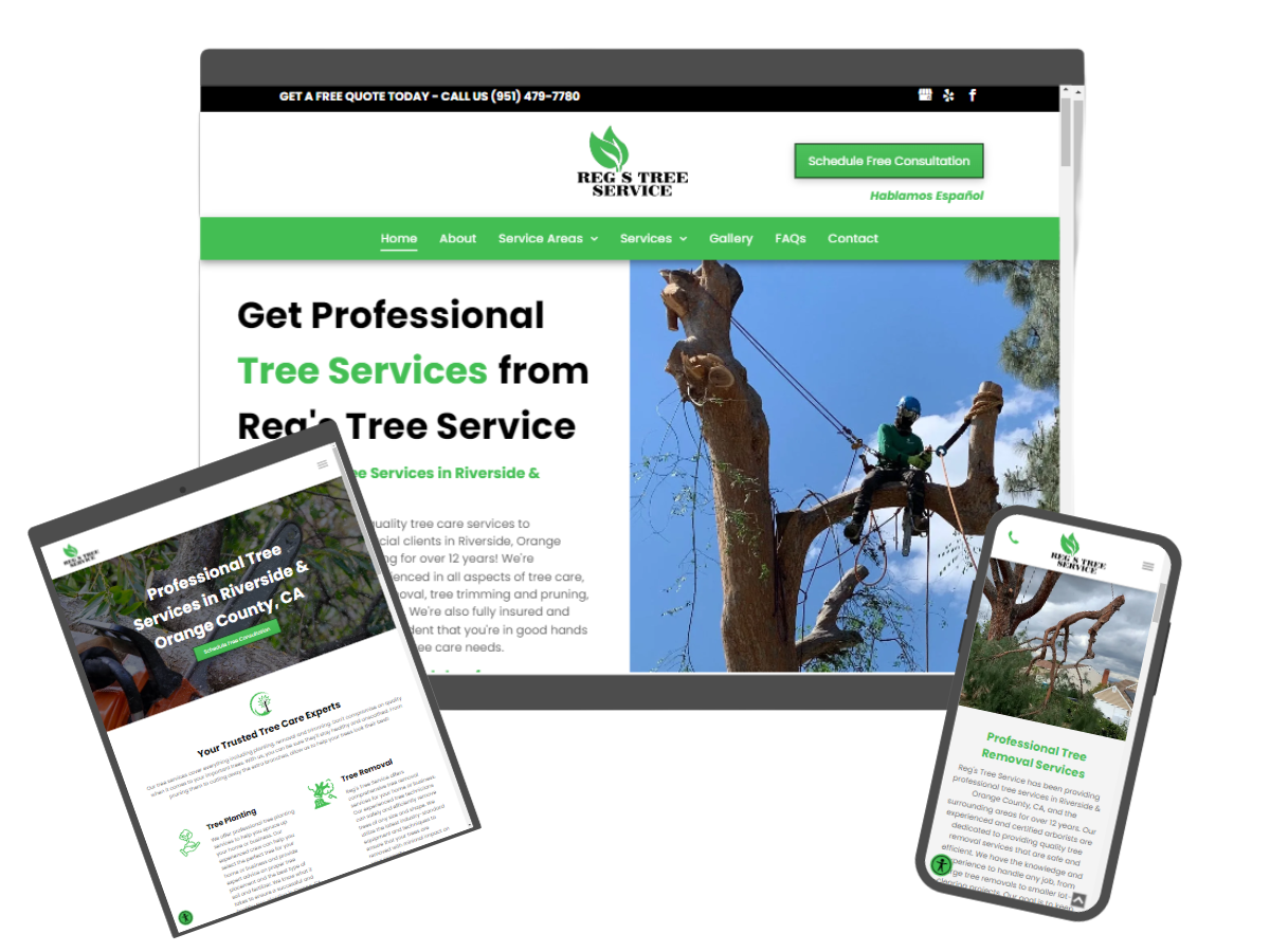 The Business Theory Tree Service Website Design