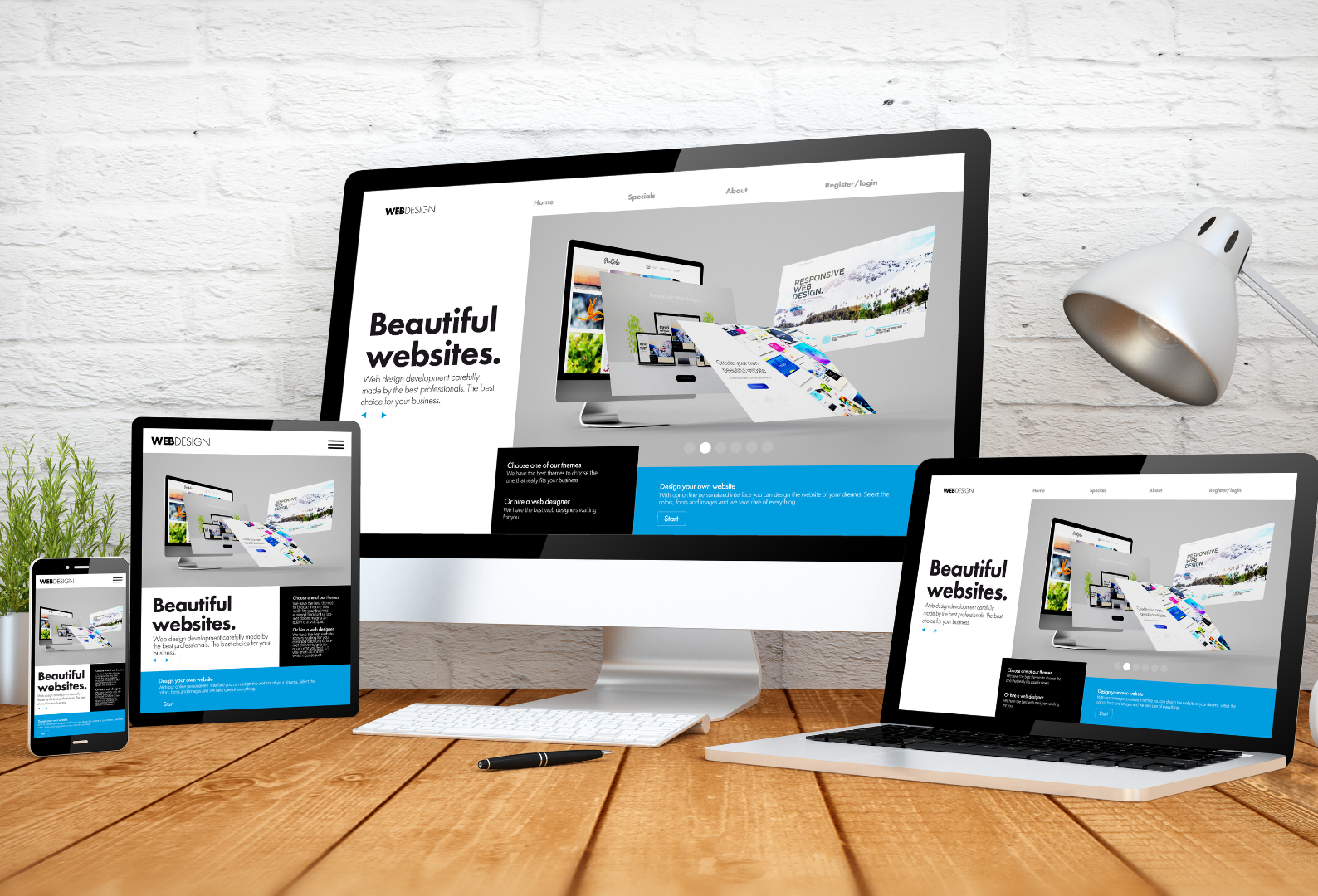 Website Builder Responsive Design Screen Multidevices