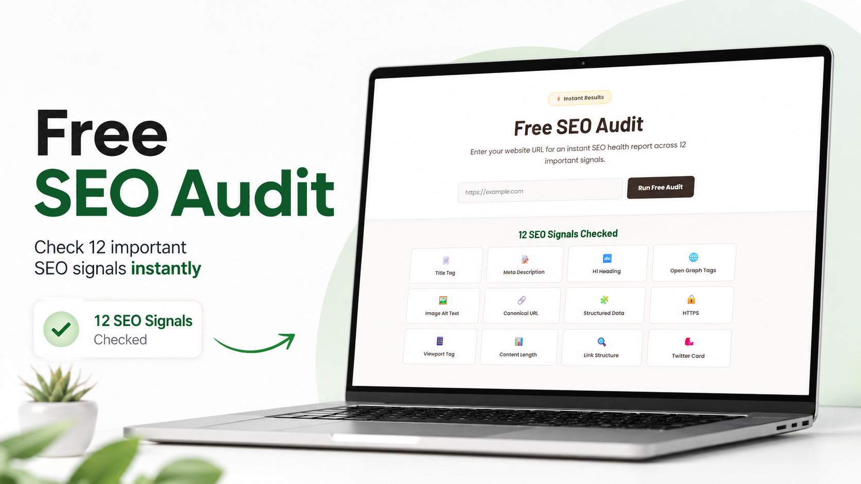 Free SEO audit tool checking website SEO health