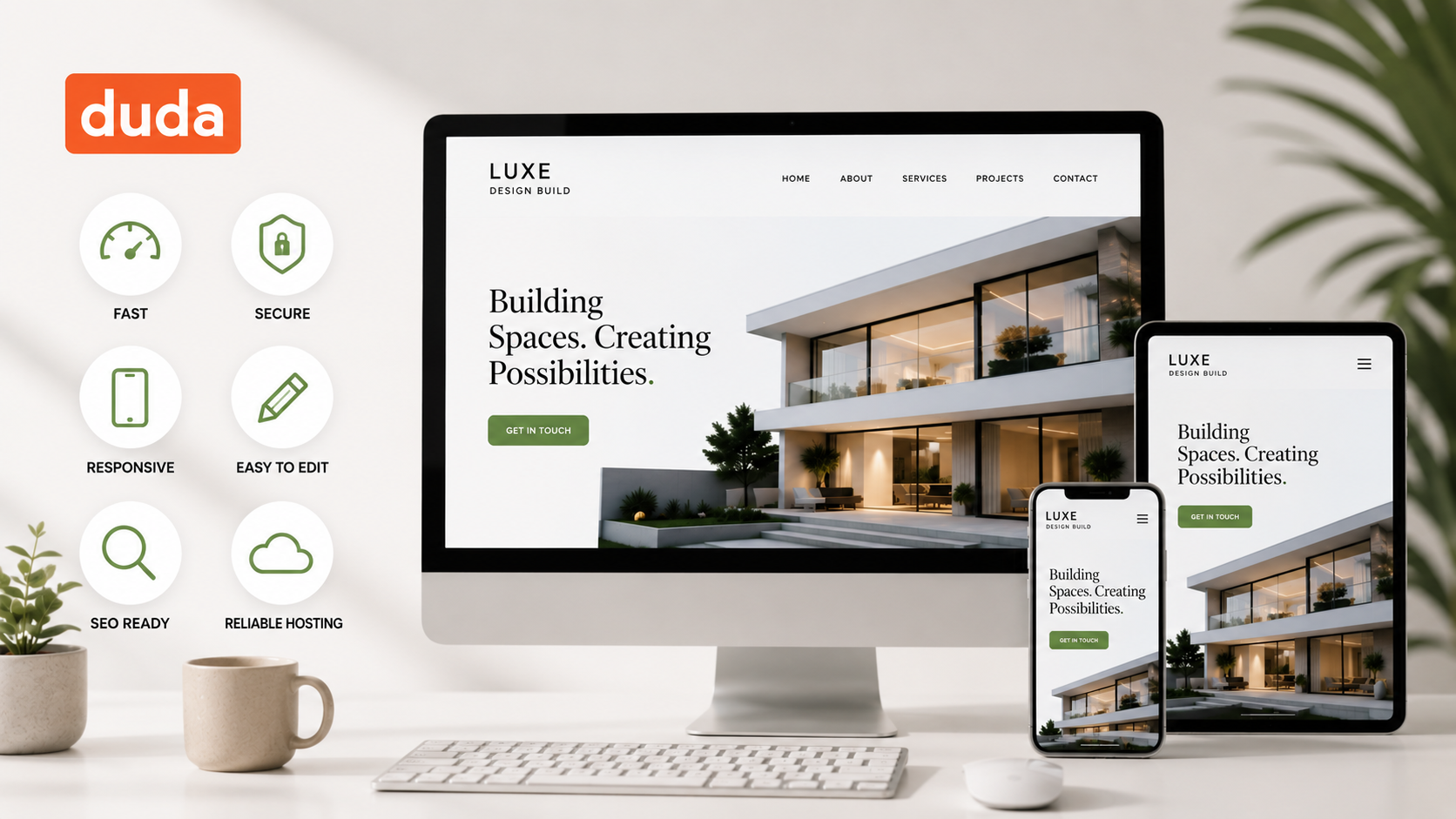 Responsive business website built with Duda for speed and SEO