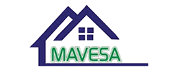 Un logotipo para una empresa llamada mavesa con una casa