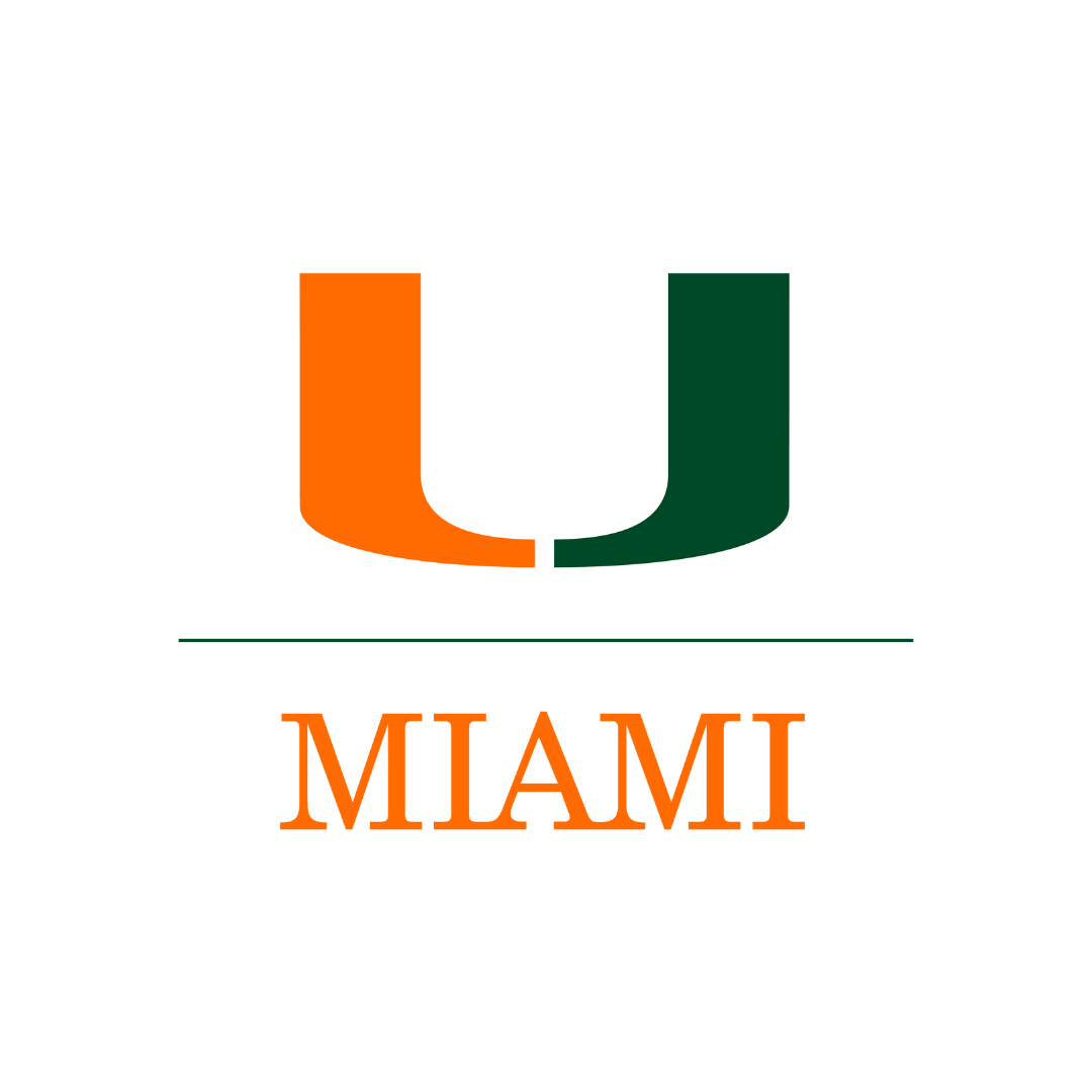 University of Miami logo: Orange and green 