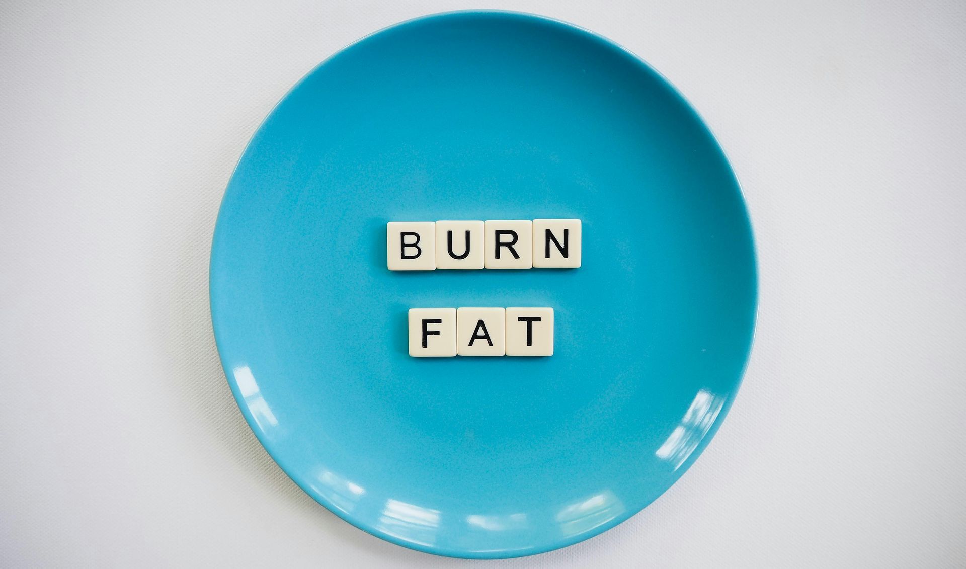 Blue plate with 