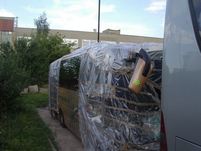 Ремонт автобусов после  аварий, покрасочные работы