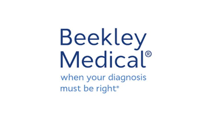 Beekley Medical logo with blue text on a white background: