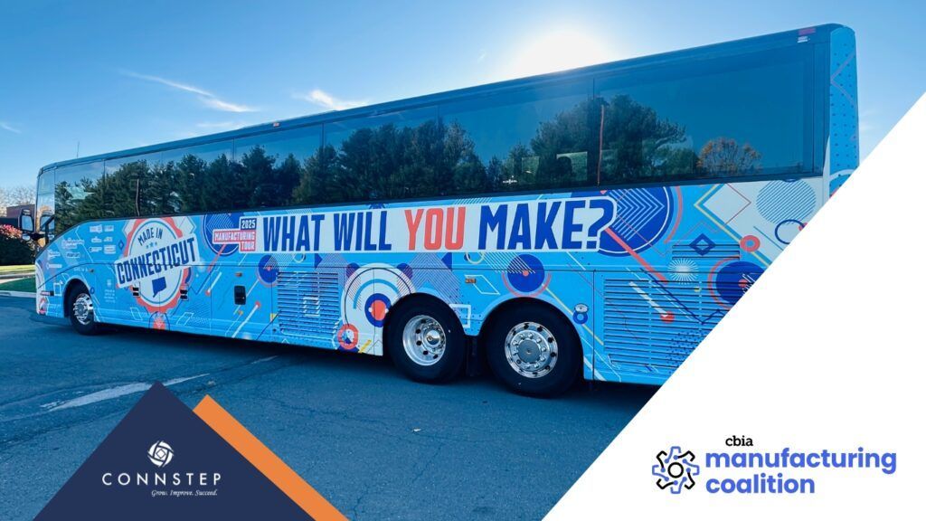 Blue bus with 