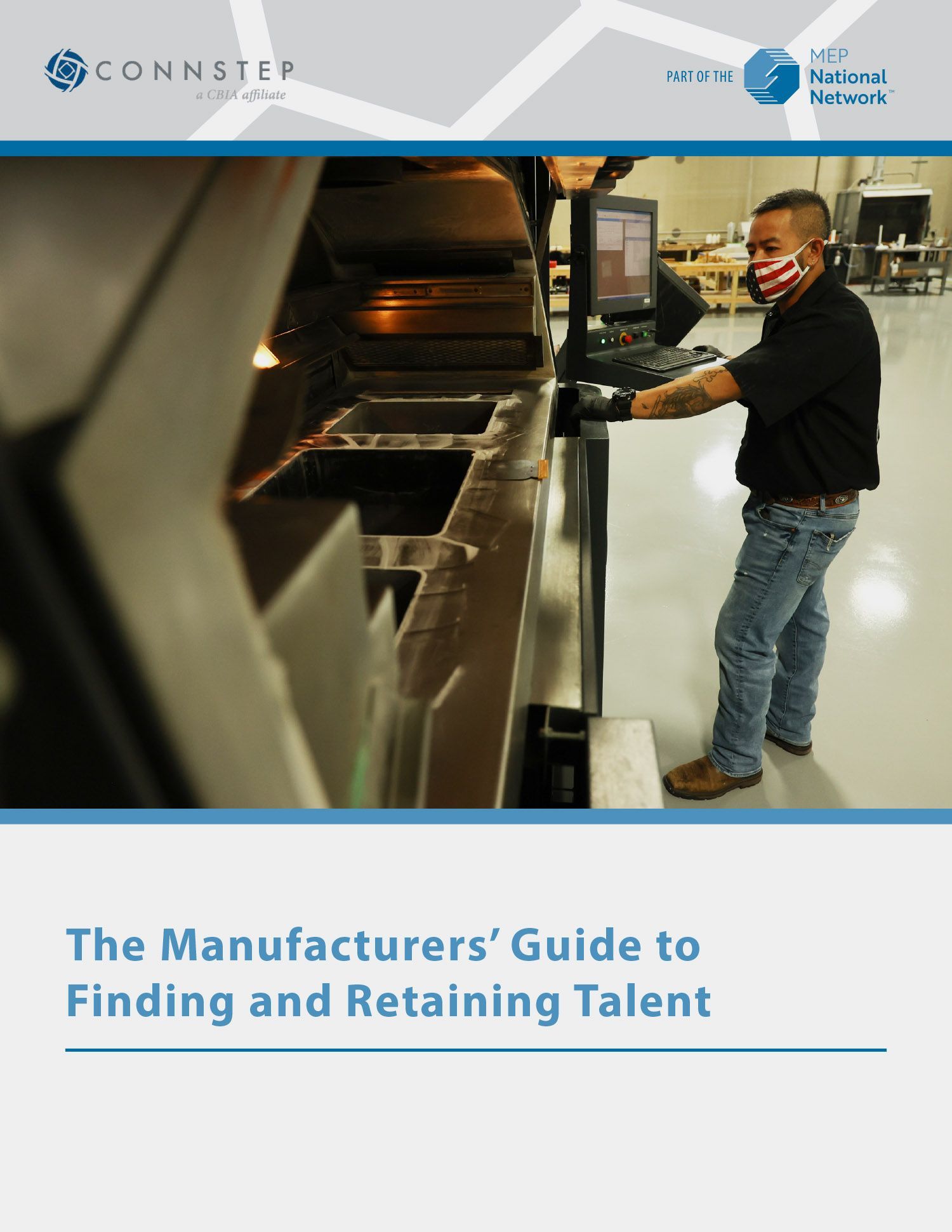 Person operating machinery; cover of 