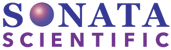 Logo of Sonata Scientific, blue and purple text with a gradient orb.
