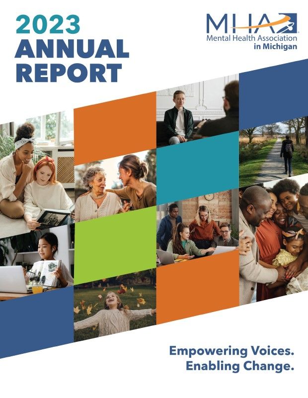 The cover of the mha annual report for 2023