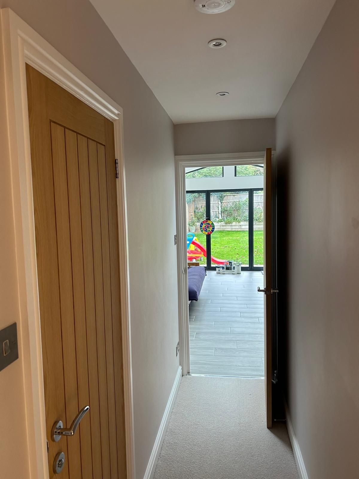 Row of cupboards and integrated fridge, oven and microwave in Old Windsor