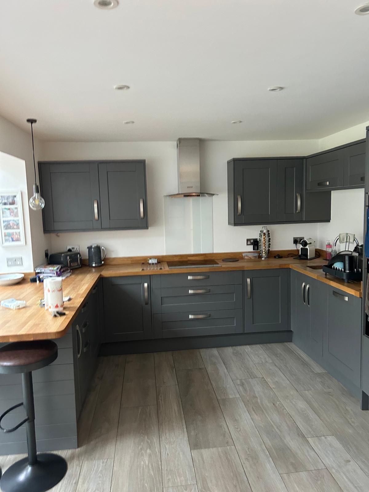 View of whole Old Windsor kitchen extension with lantern windows