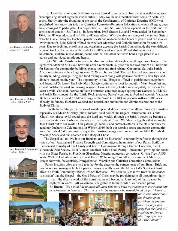Collage of speaker headshots, campus building photos, and dense event text on a white page