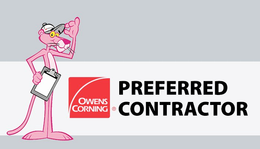 Pink panther is a preferred contractor for owens corning