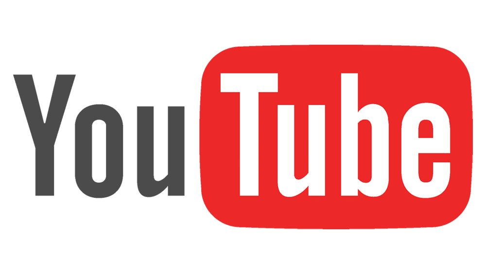 YouTube logo: Red rectangle with white