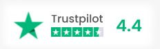 Trustpilot rating graphic with green stars and 4.4 score on white background