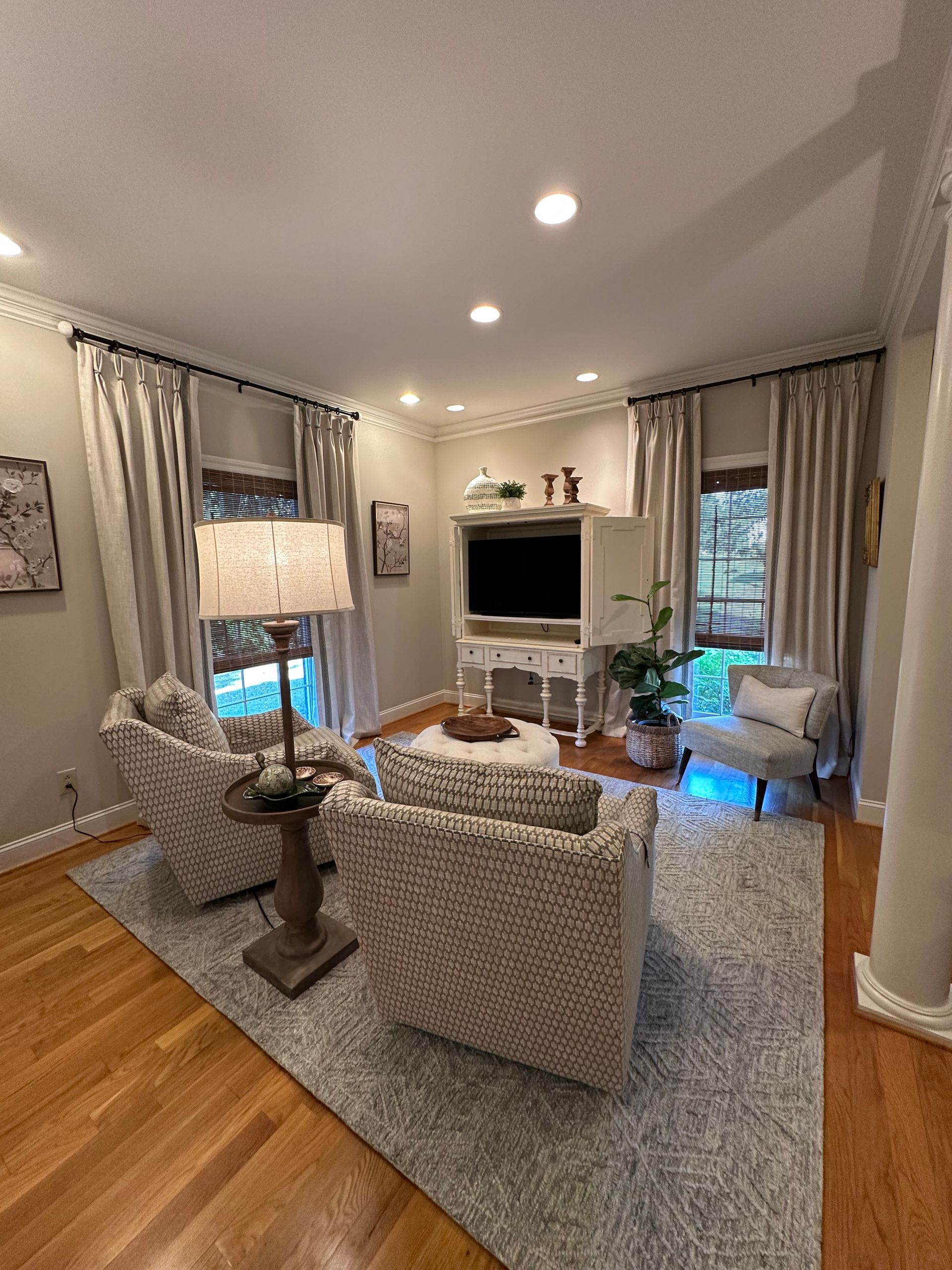 Fully Functional TV Room - Lisa Bennett Interiors