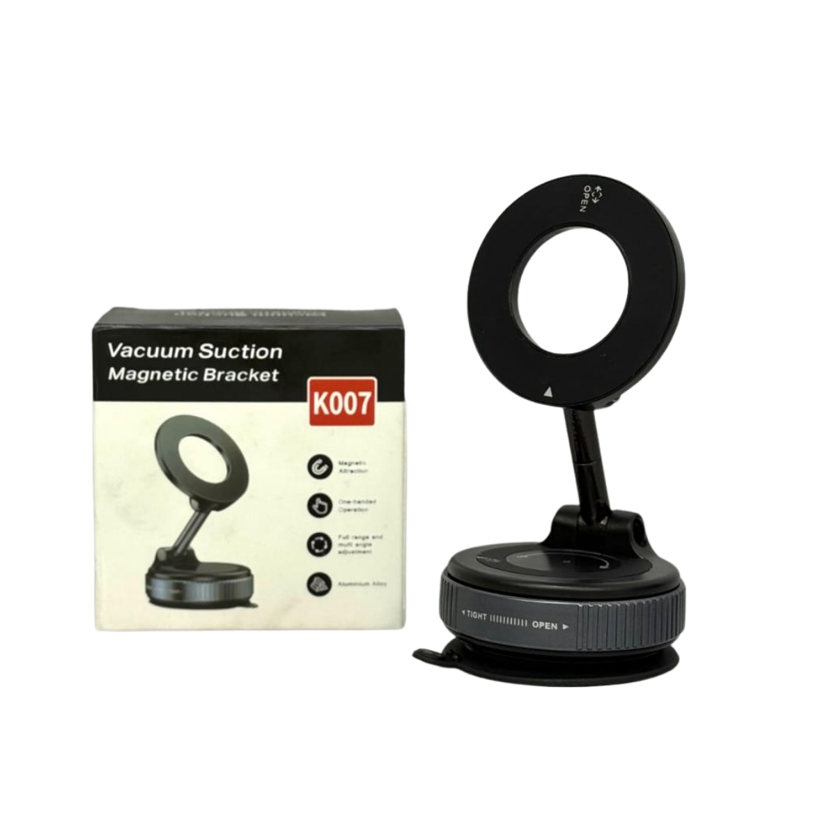 Soporte Para Celular Magnético 360 Con Ventosa A Vacío Negro