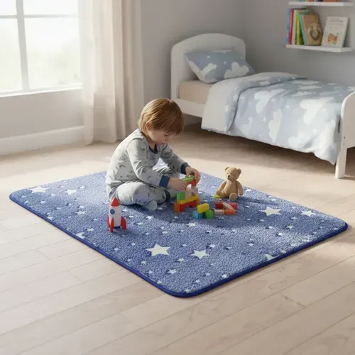 Alfombra Luminosa Infantil Estampada Antideslizante 80 x 50cm