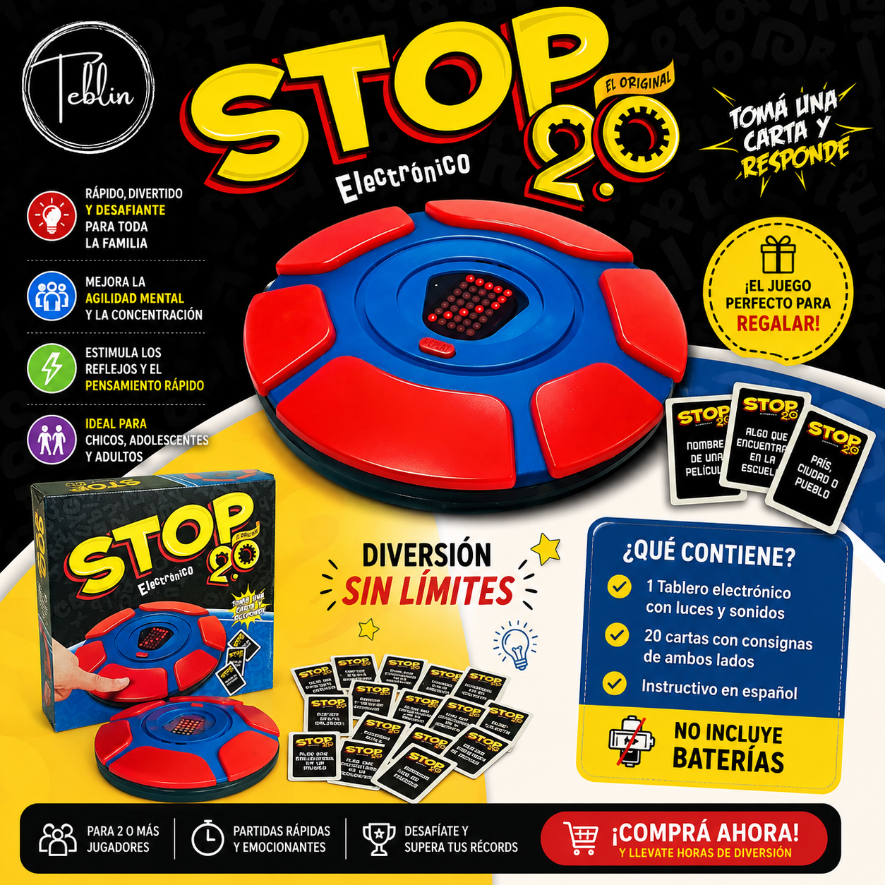 Juego de Mesa Electrónico STOP 2.0