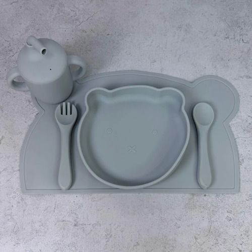 Set Alimentación P/bebé Silicona Completo Antideslizante 6pz