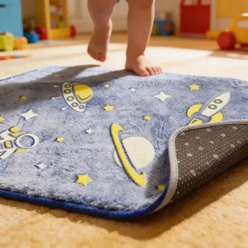 Alfombra Luminosa Infantil Estampada Antideslizante 60 X 40 cm