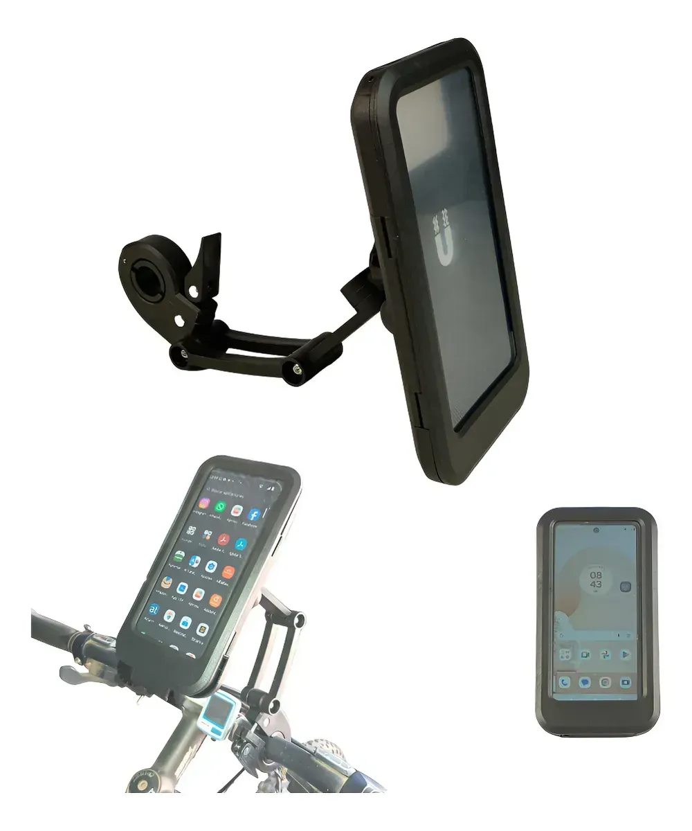 Porta Celular Bicicleta Moto Impermeable Regulable 360°