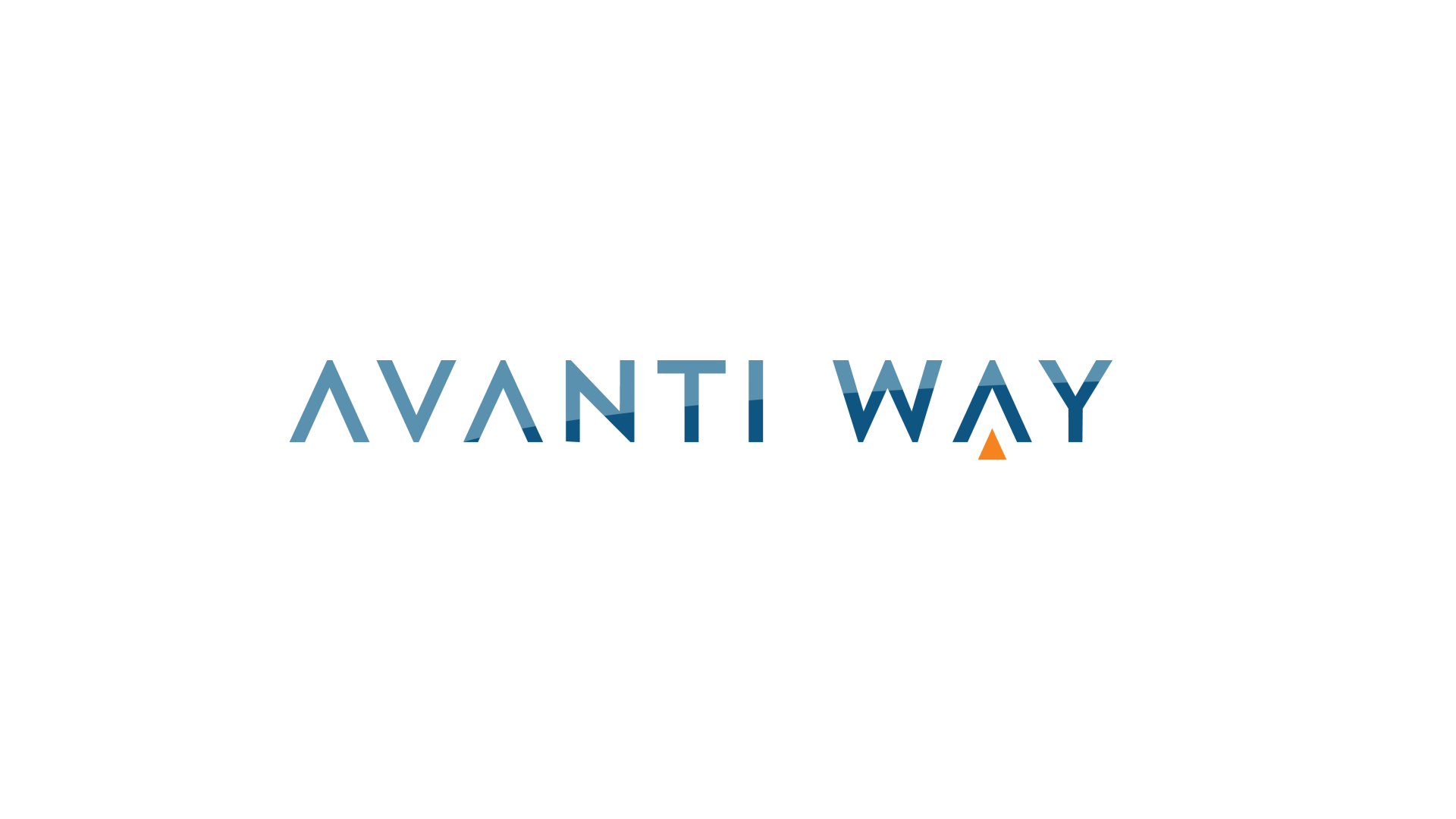 AVANTI WAY logo in blue with an orange accent on a white background
