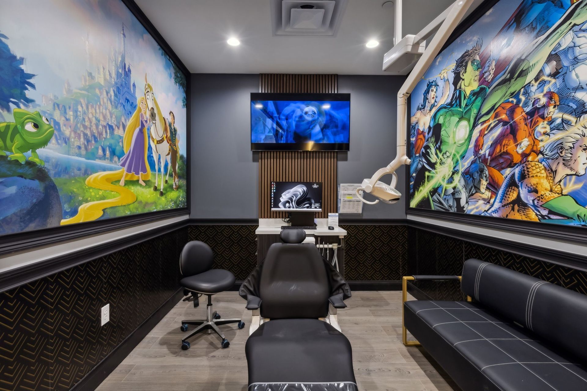 Dental Defenders - Lewisville - Lobby - Arcade- Treatment- Room