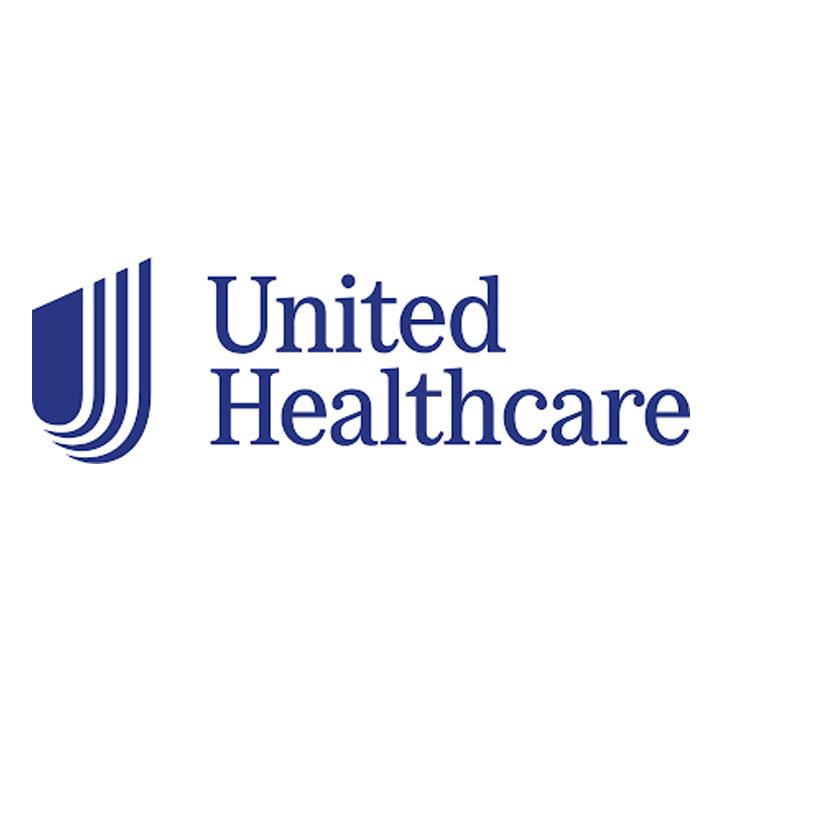 The logo for united healthcare is a blue logo on a white background.