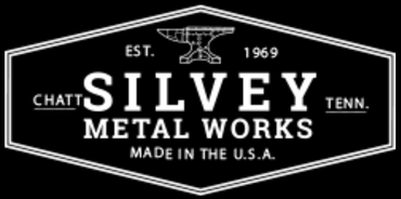 The logo for silvey metal works is made in the u.s.a.
