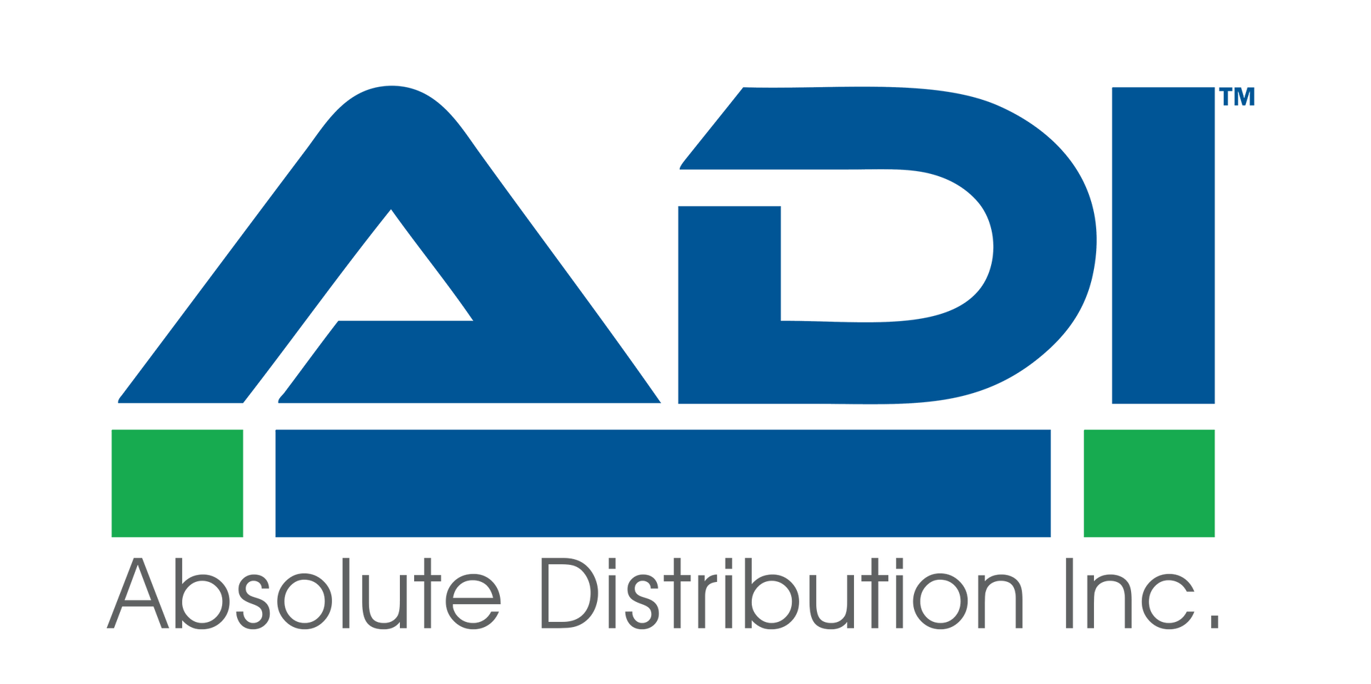 ADI logo with blue and green letters and “Absolute Distribution Inc.” beneath it