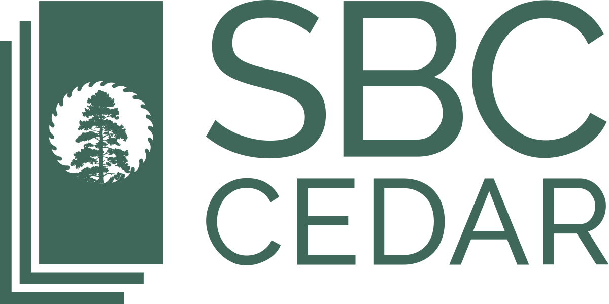 SBC Cedar logo in green and white with a tree icon and stacked “SBC CEDAR” text
