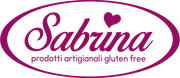 Pink Sabrina logo with heart and the words “dolci artigianali senza glutine”