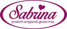 Pink Sabrina logo with heart and the words “dolci artigianali senza glutine”