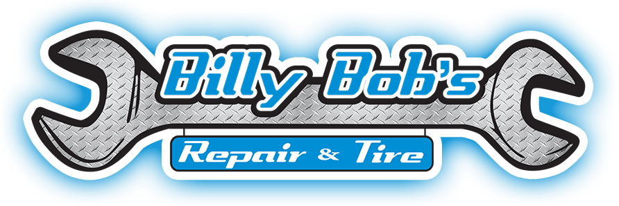 Billy bob 's repair and tire logo with a wrench