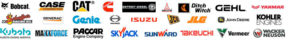 A bunch of logos on a white background including case cat