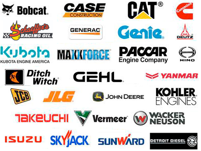 A bunch of logos for different companies on a white background