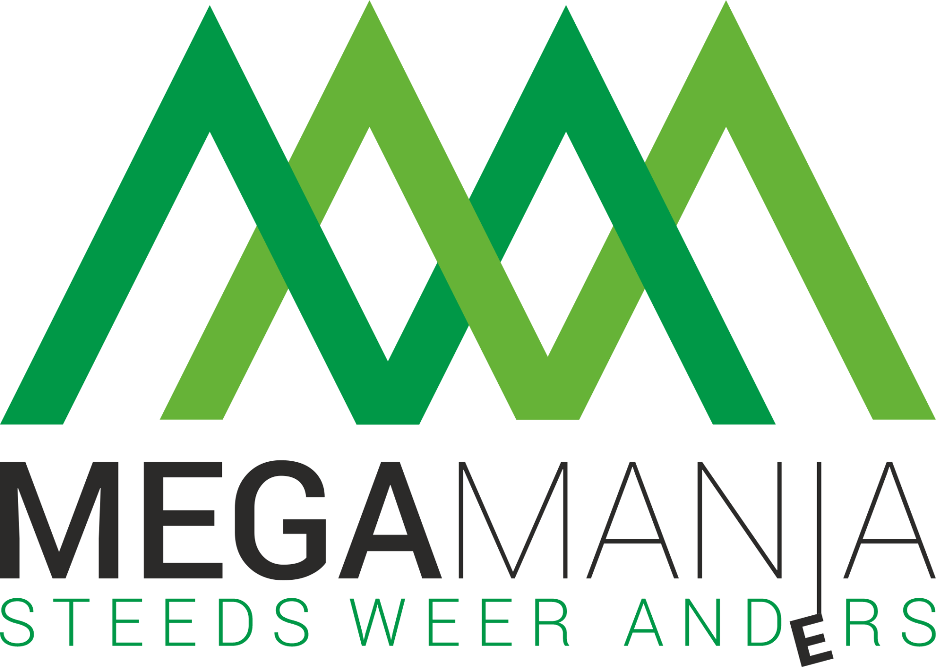 Een groen-wit logo voor megamania seeds weer anders