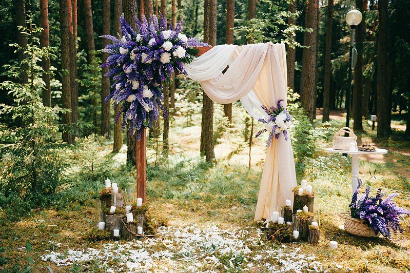 Wedding celebration Bohemian styled outdoor wedding arch