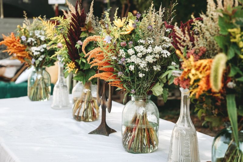 Boho Wildflower Centerpieces