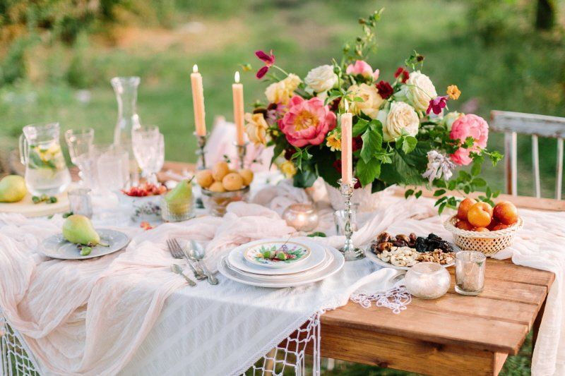 Boho Picnic Party table setting