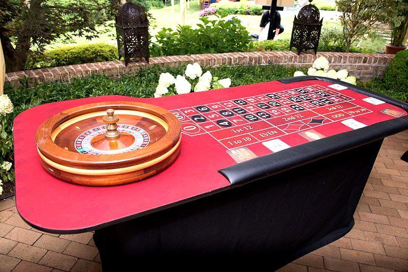 Adult Social Event Casablanca theme with a roulette table setup