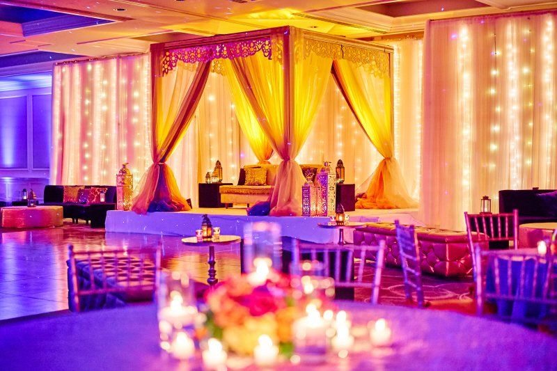 Wedding celebration Indian Mandap styled seating arrangement