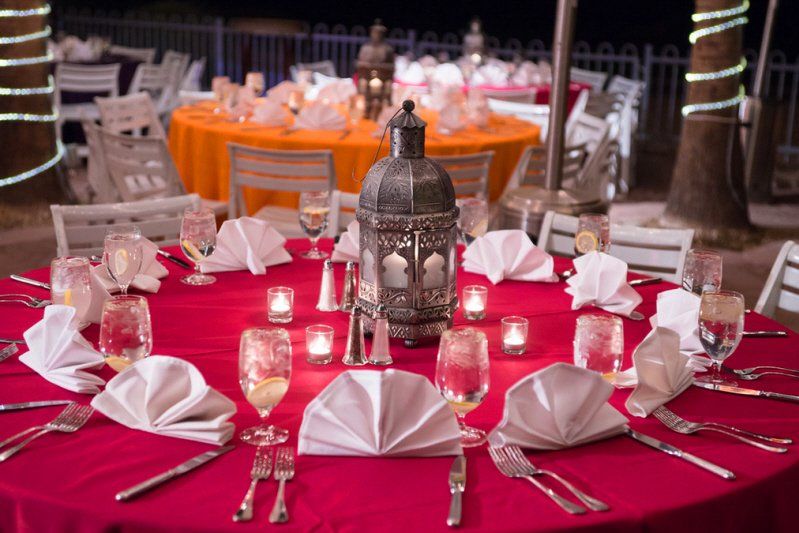 Wedding celebration Indian style Indian Sangeet centerpiece with lantern