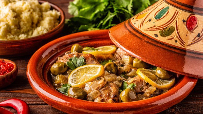Tagine Moroccan Lemon Chicken Couscous