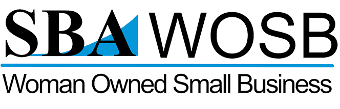 SBA WOSB logo: Black text with 