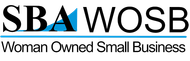 SBA WOSB logo: Black text with