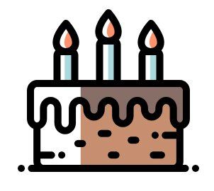 Illustration of celebration cake
