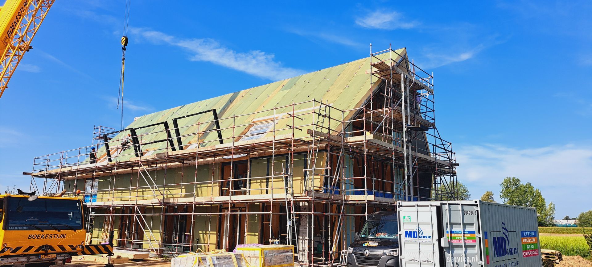 Volledige nieuwbouw project CLT bouw dakelementen cyrobouw.nl
